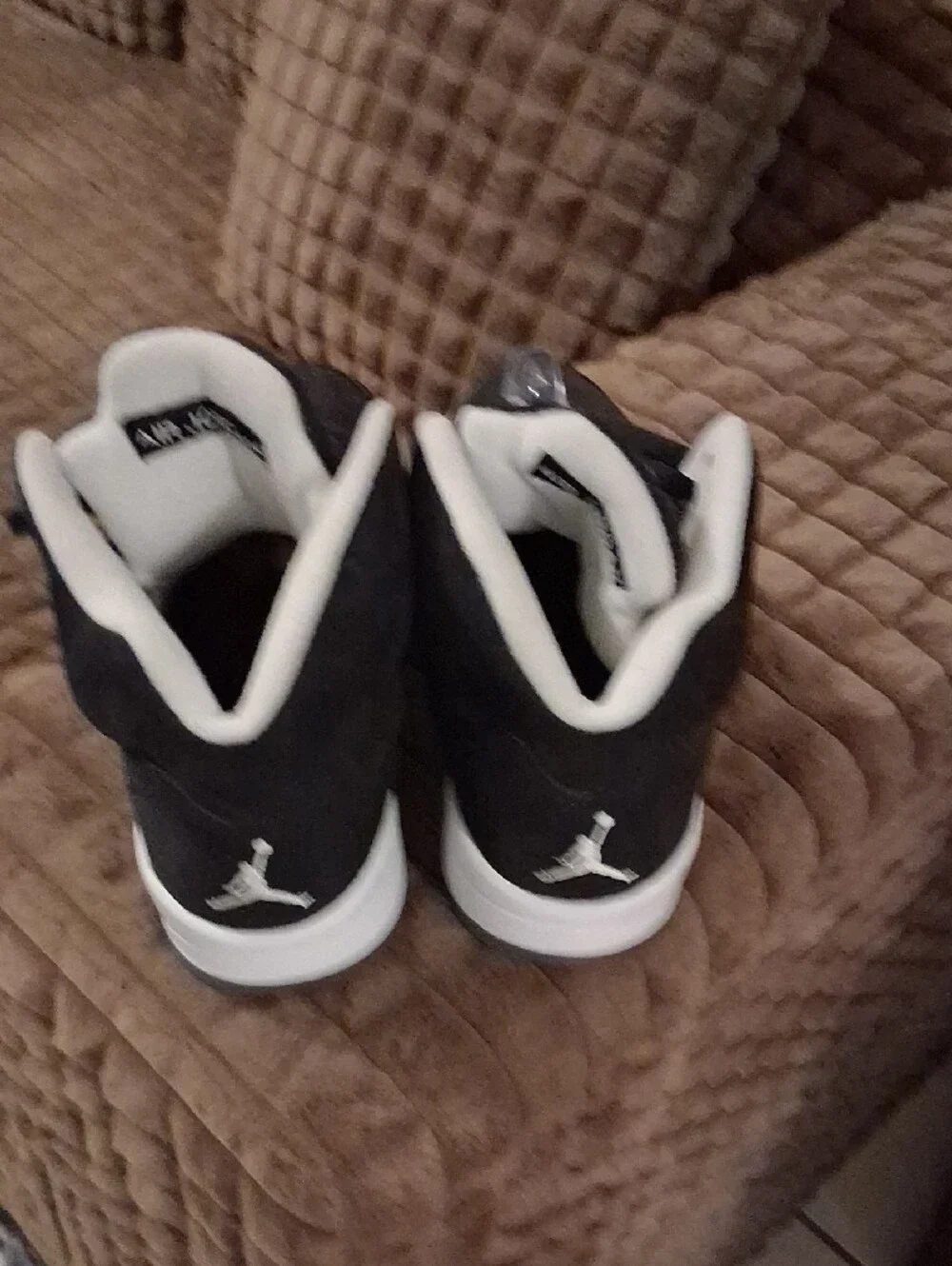 Jordan Men’s Black and White High-Top Athletic Sneakers